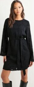 Vero Moda Musta – Vmsloane Ls Short Dress Wvn Exp