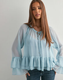 Vero Moda Sininen – Vmcamille Ls Frill Top Wvn Exp