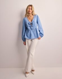 Vero Moda Sininen – Vmgili Ls Tie Peplum Top Wvn Ga