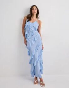 Vero Moda Sininen – Vmicelyn Sl Ruffle Maxi Dress Exp