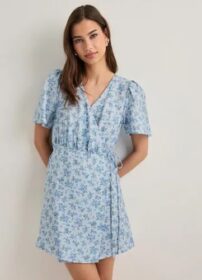 Vero Moda Sininen – Vmjosie Ss Wrap Short Dress Wvn Ga