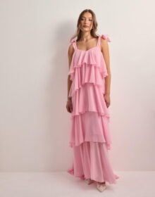Vero Moda Vaaleanpunainen – Vmfelicia Tiestrap Ruffle Maxi Dres