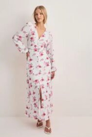 Vero Moda Vaaleanpunainen – Vmlisa Ls V-Neck Long Dress Wvn