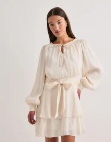Vero Moda Valkoinen – Vmelisa Ls Detail Short Dress Exp