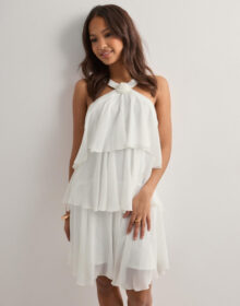 Vero Moda Valkoinen – Vmfelicia Sl Ruffle Short Dress Exp