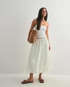 Vero Moda Valkoinen – Vmfriba Mw 7/8 Balloon Skirt Wvn Ga
