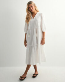 Vero Moda Valkoinen – Vmpretty 3/4 Long Dress Wvn Ga