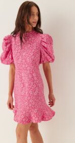 VERO MODA Vmfiona Ss High Neck Short Dress