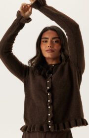VILA Vijacia O-neck L/S FRILL KNIT