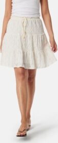 VILA Vimelanie High Waist pointelle skirt Egret XL